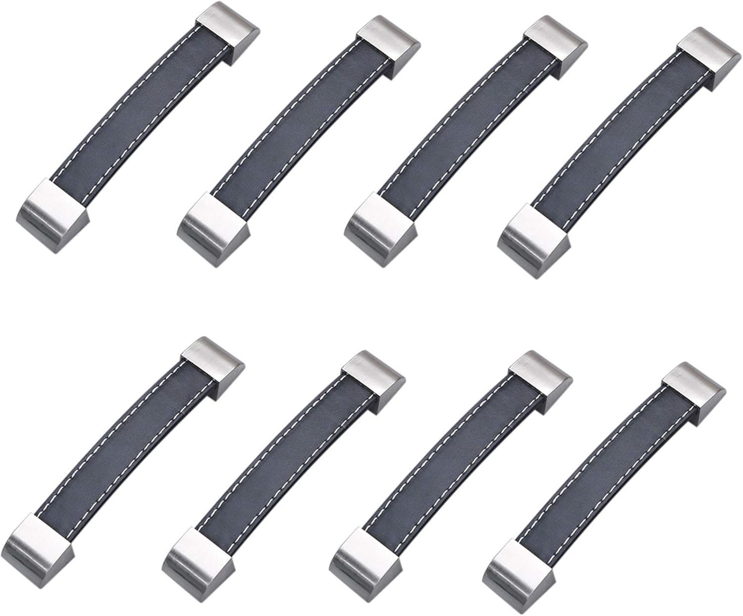 Schneespitze 8Pcs Rubber Case Strap Handle,Leather Cabinet Knobs Door Handle Pull,Replacement Case Handle for Wardrobe,Drawer Dressers