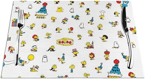 Amazon ランチョンマット スヌーピー Snoopy 1 ４ 6枚セット プレースマット 食品級プレイスマット Pvc撥水 防汚 断熱 食事マット 飾り 食卓 華やか 保護マット 清潔簡単 滑り止め 丸洗い すべり止め 45 30cm ランチョンマット オンライン通販