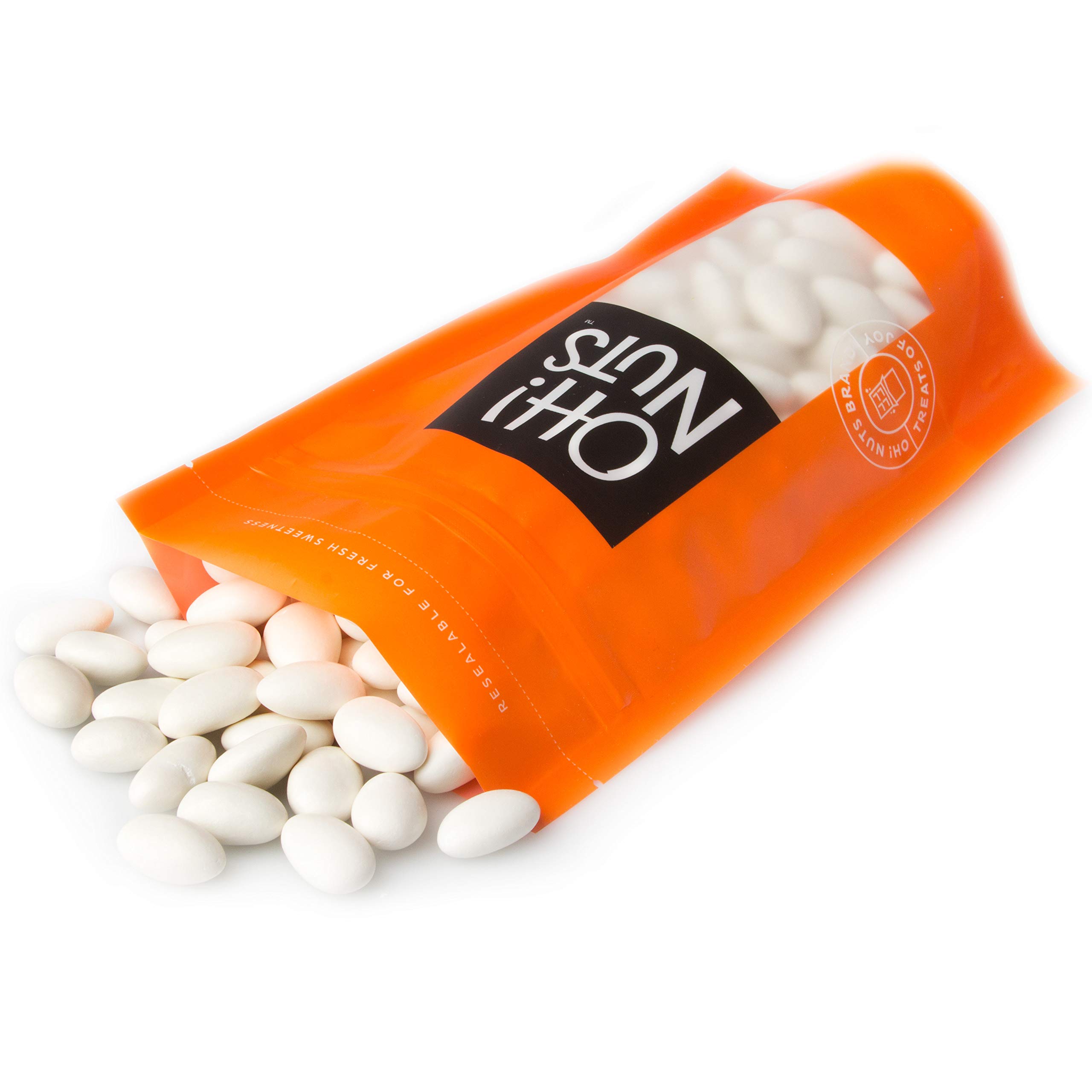 White Jordan Almonds Thin Sugar Coating Large Super Fine Premium 2 Pound Bag Oh! Nuts Buy
