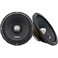 ORION XTR Series XTR804NEO Slim Neodymium High Efficiency 8” Mid-Range Bullet Loudspeakers, 1400W Max Power, 350W RMS, 4 Ohm, 1.5” Voice Coil - Pro Car Audio Stereo, Premium Midrange Speakers (Pair)