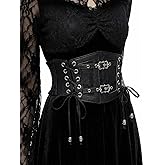 Wriidy Lace-up Cinch Corset Belt For Women | Gothic Corset,Renaissance, Medieval Vintage,Underbust , Elastic,Tied, Pirate,Adjustable,Costume For Ren Faire, Causal