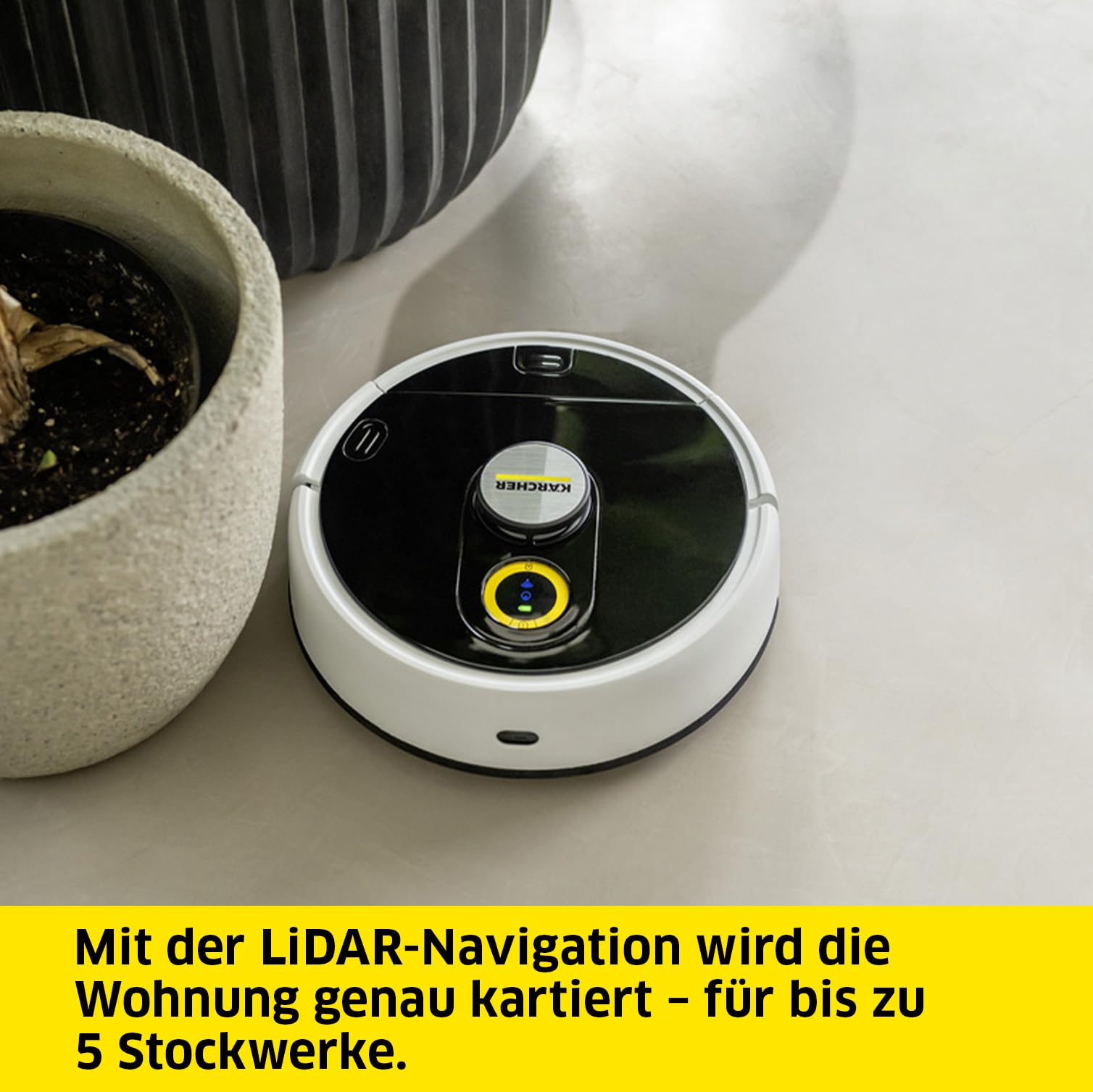 KÄRCHER Wischroboter RCF 3, smarte App-Steuerung, LiDAR-Laser-Navigation, Kartierung, Raum- und Hinderniserkennung, 120 min. Laufzeit, für Hartböden 5