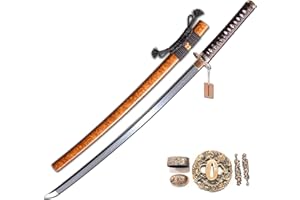 MURASAME Katana Sword 41" T10 Steel Clay Tempered Razor Sharp Blade Full Tang Handmade