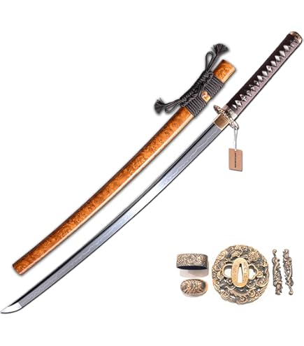 MURASAME Wakizashi Sword T10 Steel Clay Tempered Real Hamon