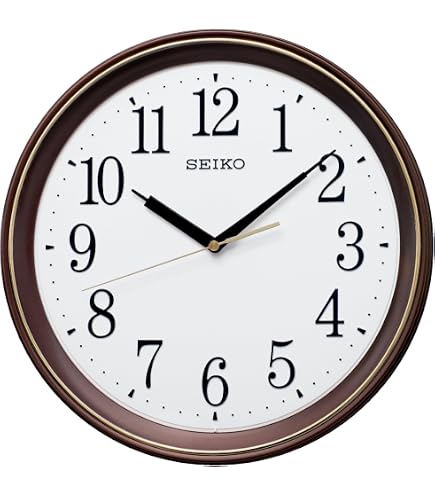 Amazon.com: Seiko Clock KX260B Wall Clock, Radio, Dark Brown Wood