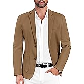 COOFANDY Mens Casual Sport Coat Blazer Two Buttons Knit Lightweight Suit Jackets