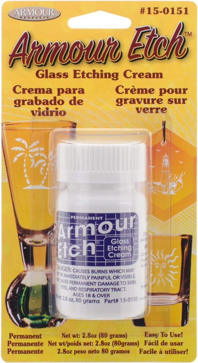 Glass Etching Cream 3 ounces / 80 grams Amazon.co.uk Kitchen & Home