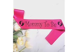 JINT'S OUTLET Mommy to Be Sash, Hot Pink Baby Shower Decorations for Baby Girl, New Mom Gift Ideas for Mother to Be, Pregnancy Announcement, He or She Gender Reveal Party Supplies
