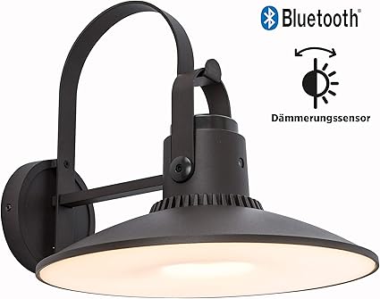 Eco Light Led Wandleuchte Inkl Bluetooth Lautsprecher Licht Und Musik In Einem Geniessen Sie Musik An Ihrem Gartenhaus Oder Auf Der Teerasse 3 Watt Musik Und 18 Watt Led Lampe Amazon De Beleuchtung