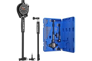 ALLmeter Professional Dial Bore Gauge 0.7-6 Inch | 0.0005" Accuracy Internal Diameter Measuring Tool | 23 Anvils & ABS Case |