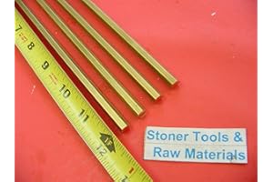 STONER METALS 4 Pieces 1/4" C360 Brass HEX BAR 12" Long New Lathe Bar Stock .250" 1/2 Hard