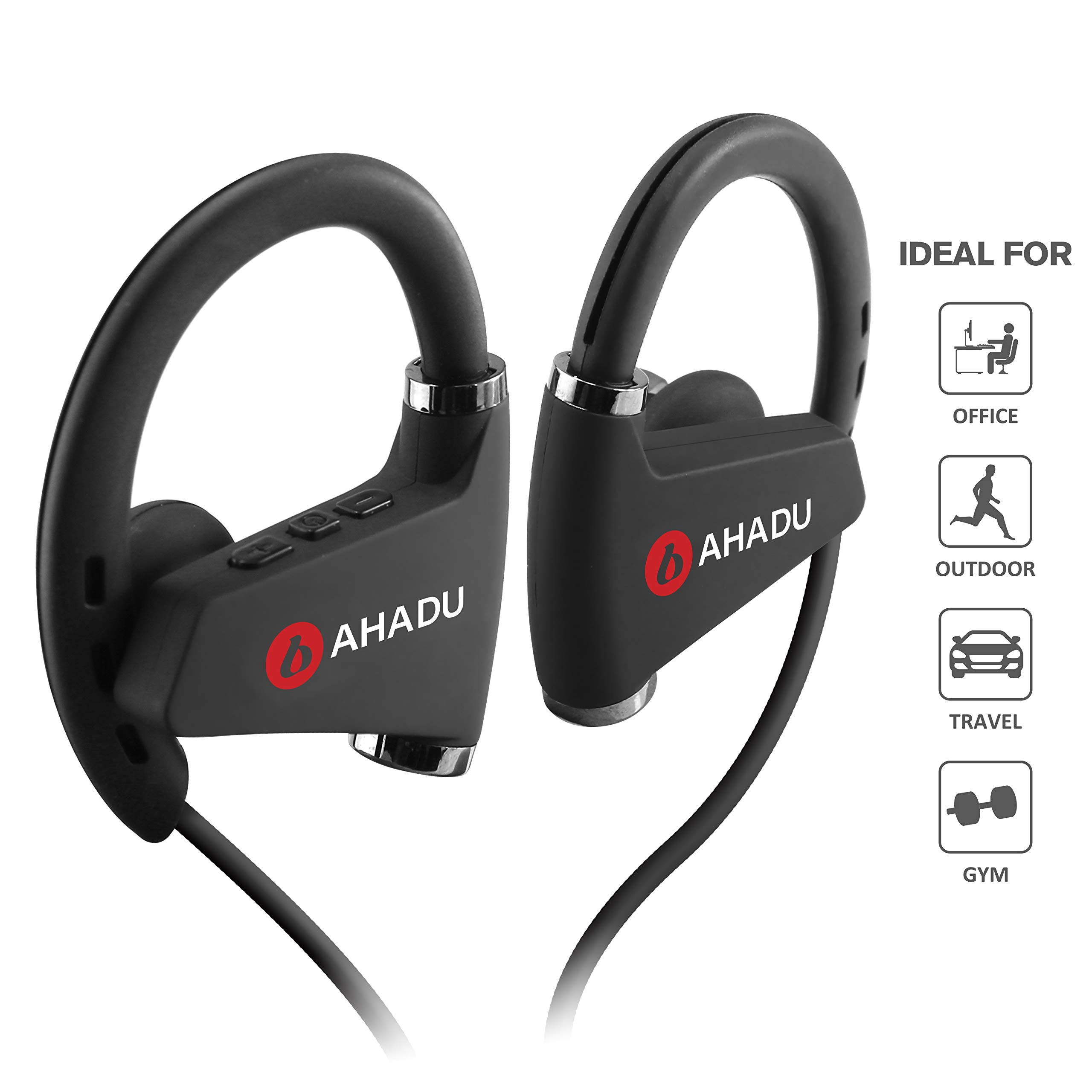 AHADU Bluetooth Headphones, AHBT102, 2019 Improved Wireless Sports