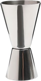 BarCraft Cocktail Jigger Dual Spirit Measure Cup Stainless Steel 25ml 50ml view 1
