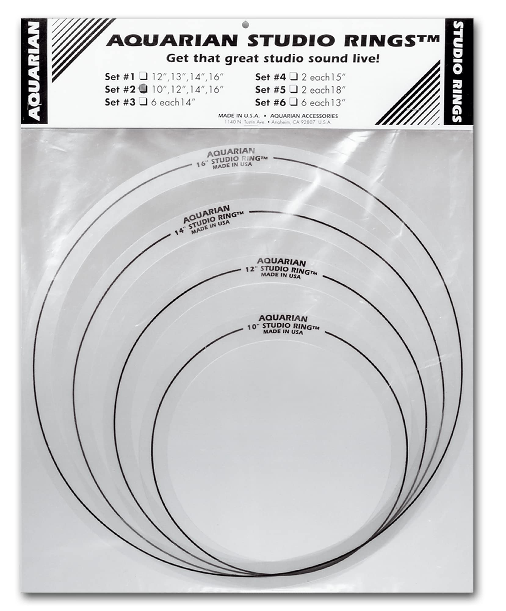 Aquarian SRSET#2 Studio Series - Studio Rings - 10,12,14,16