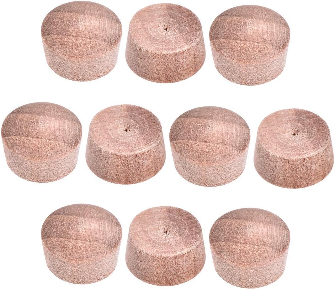 9/16 inch wooden button top plugs Cherry wood 9/25 inch furniture plugs Height 50 pieces