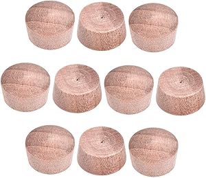 9/16 inch wooden button top plugs Cherry wood 9/25 inch furniture plugs Height 50 pieces