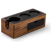 MHW-3BOMBER Espresso Tamping Station, 4 in 1 Walnut Espresso Organizer Box with Magnetic Drawer for Storage 51-58mm Espresso Tamper,Distributor,Portafilter and Espresso Accessories, CH6622