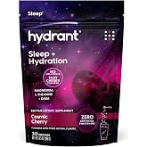 Hydrant Melatonin Free Sleep Aid Powder, Tart Cherry, Magnesium, L-theanine and GABA, Hydrate While You Sleep (Cosmic Cherry, 30 Pack)