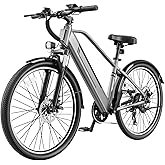 YOLOWAY Electric Bikes for Adults, 26"/27.5" E Bikes for Adults with 1200W Peak Motor, 28 MPH, 50+ Miles Range Electric Bicyc