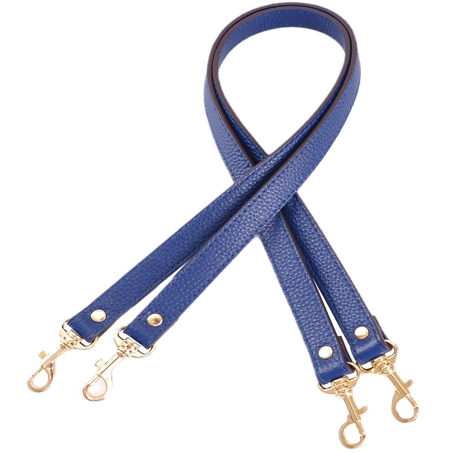 VanEnjoy Pair Full Grain Leather Replacement Strap For Handbags Purse Bags-26“Long,0.71"Wide, Blue, 66.04 cm