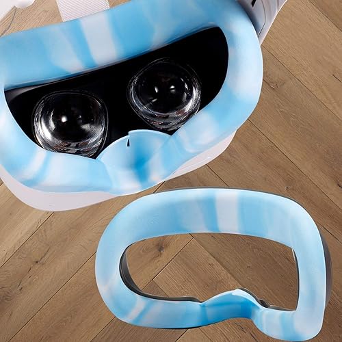 Topcovos Newest VR Silicone Interfacial Cover for Oculus Quest 2 Face Protect Skin Sweatproof Lightproof Anti-Leakage