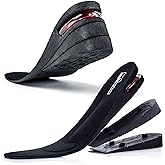 Shoe Lifts for Men and Women | Elevated, Cushioned Heel Inserts and Arch Support Insoles | Lifted, Supportive Comfort | and Breathable (2.75" Height) Black