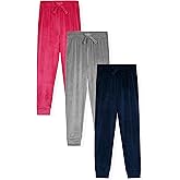 Studio 3 Girl's 3-Pack Velour Jogger Pants - Sweatpants for Girls