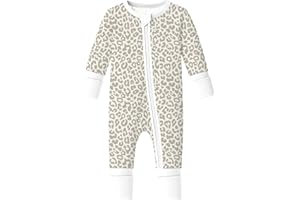 Itsy Bitsy Boutique Viscose from Bamboo Sleeper Baby Pajamas, Convertible Gripped Footie with 2-Way Zipper, Ideal for Eczema