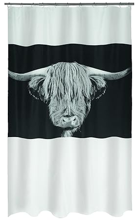 Spirella Anti-Schimmel Duschvorhang Wooly Anti-Bakteriell, waschbar, wasserdicht Polyester 180x200cm