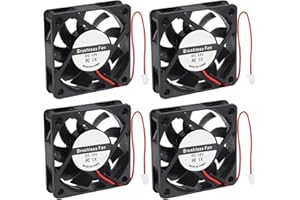 AITIAO 4PCS DC 60mm Fan DC12V 6015 Brushless Cooling Fan 60mmx15mm 12V Fan for PC Computer Case Cooler Radiator Ventilation
