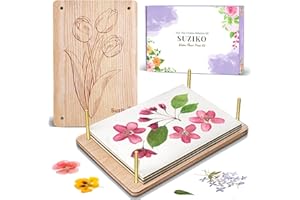 Suziko Large Flower Press Kit for Adults& Kids 10.8" x 6.9" Flower &Plant Preservation Kit Arts and Crafts for Adults Leaf Press & Flower Press- Great Gift for Lovers (Mediem)