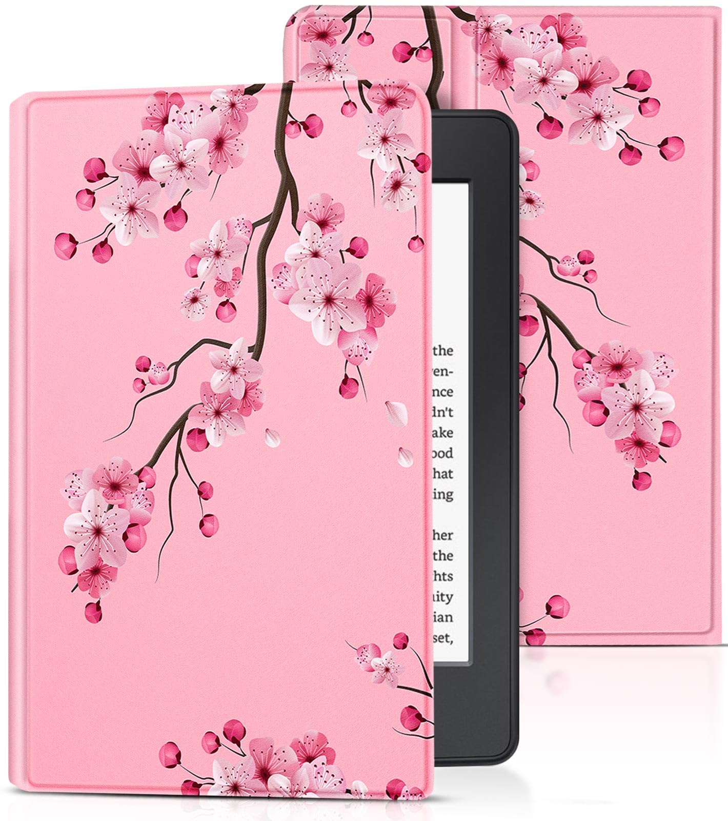 Pegmode for Kindle Paperwhite 11th Generation Case 6.8 Inch 2021 / Paperwhite Signature Edition Cute Women Girls Teens Kids Unique Flower Folio Fabric Paper White Cover Auto Sleep/Wake E-Reader