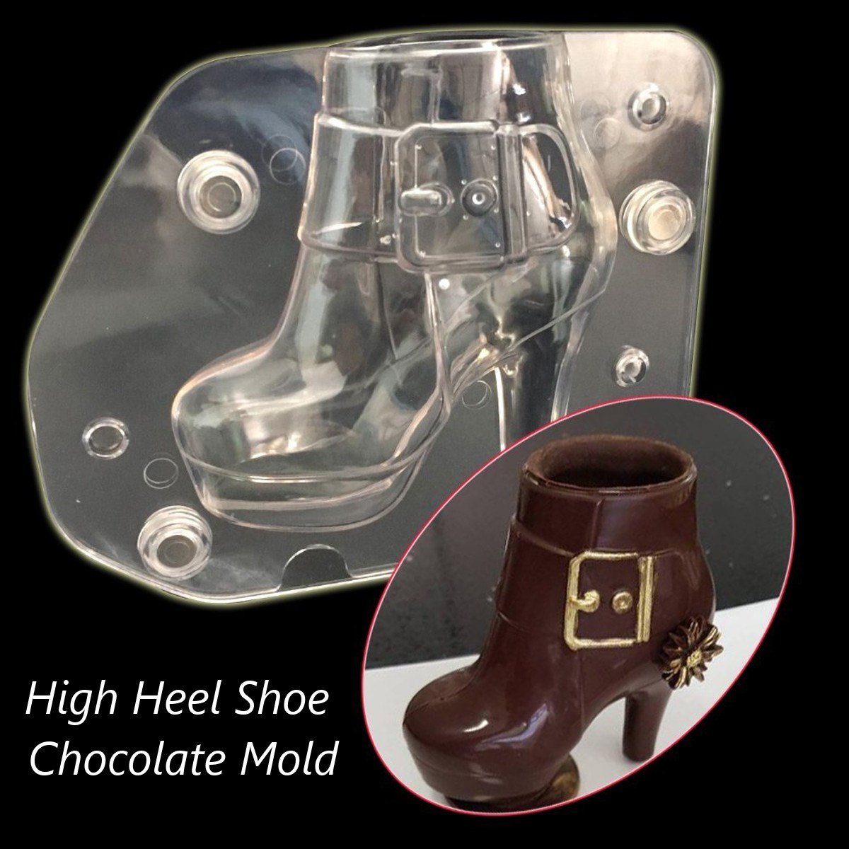 DIY plástico de alta talón zapato Chocolate Mold estéreo Lady de ...