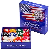 KONLLEN Phenolic Resin Billiard Balls Set 2-1/4" Regulation Size Tournament Pool Balls Set Pool Table Accessories