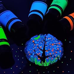 Artecho Glow in the Dark Paint, Neon Orange Paint