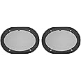 Rebower Speaker Grill Cover Mesh Subwoofer Grill Guard Protector, [for Home Audio DIY] - 5x7 Inch/Black / 2 Pcs