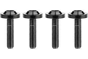 Wanyifa Titanium Bolt M6 10 15 20 25mm Torx T30 Screws for Bicycle Motorcycle Car Pack of 4 (M6X25mm, Black)