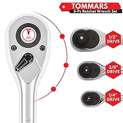 TOMMARS Ratchet Set 1/4" 3/8" 1/2" Drive Ratchet