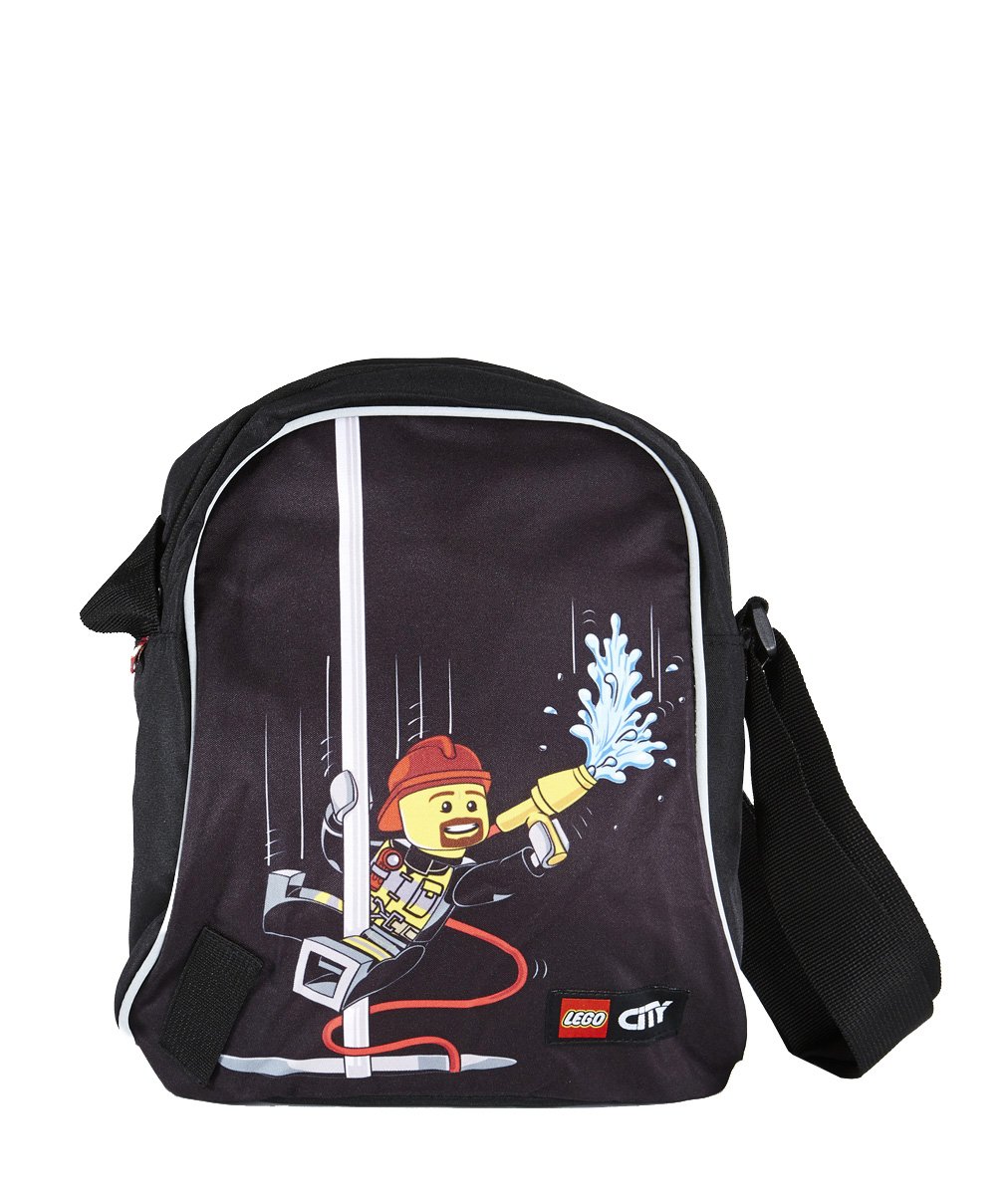 Lego Tablet Bag Vline City Fire Messenger Bag, 27 cm, 2 liters, Black (Negro)