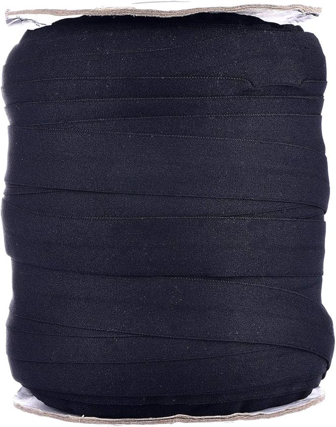 100 Yards Double Fold Bias Tape, Black Bias Tapes Roll for Sewing