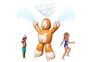 BigMouth Inc. Giant Sasquatch Backyard Water Sprinkler, Inflatable Water Sprinkler, Water Sprayer for The Backyard, Perfect f