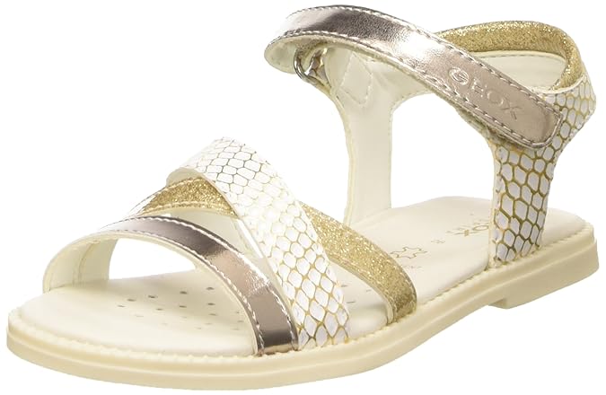 Geox Mädchen J Karly Girl D Offene Sandalen mit Keilabsatz