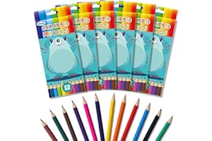 OSIMIG 72 Count Colored Pencils Bulk, 6 Packs with 12 Assorted Colors, Color Pencils for Kids, Pre-Sharpened Bulk Colored Pencils, Coloring Pencils Kids School Supplies for Teachers