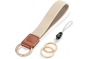 Enrfnox Wrist Lanyard, Stretchy Wristlet Keychain Lanyards, Cute Key Lanyard for Women Men, Short Key Chain for Car Keys Card Wallet Phone