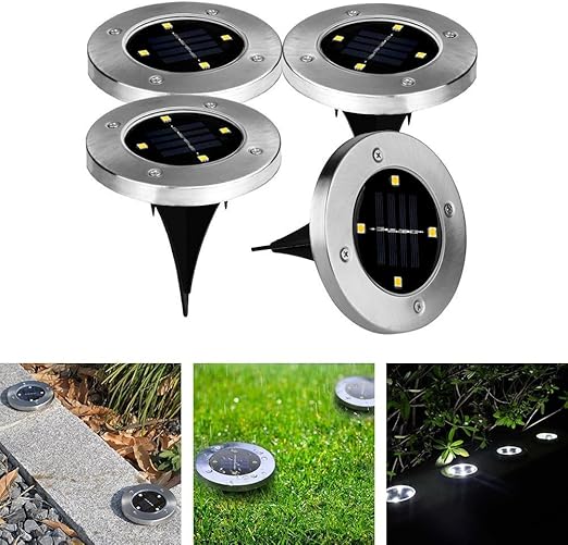 I Love Diy Lampe Solar Boden Aussen Licht Boden Lange Gedreht Solar Garten Licht Verziert Beleuchtung Aussen Blanc Froid 4led Amazon De Beleuchtung