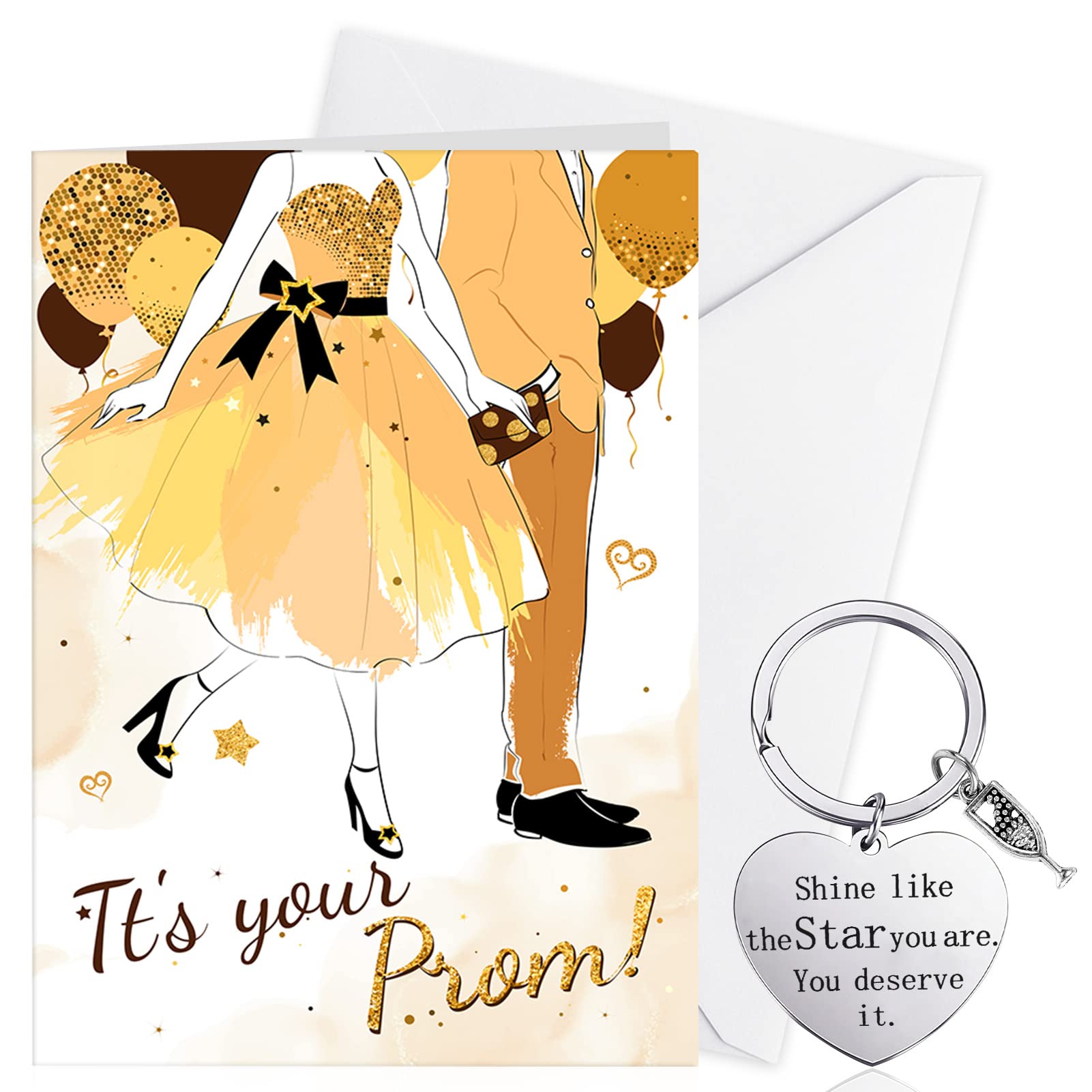DPKOW Prom Card for Her Him Prom Card for Daughter Granddaughter Sister Niece Son GrandSon Brother Nephews for Boys Girls Ideal Prom Gift Card