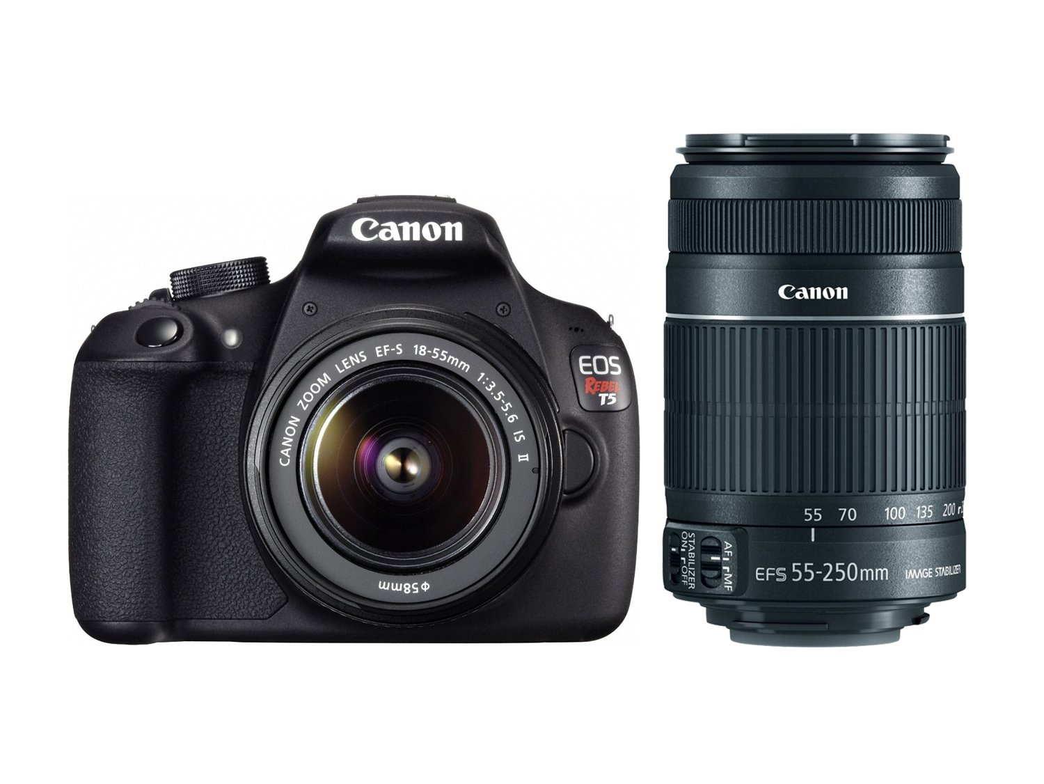 Amazon.com : Canon EOS Rebel T5 with 18-55mm and 75-300mm Lenses : Camera &  Photo