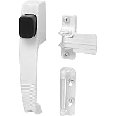 PRIME-LINE Screen &amp; Storm Door Push Button Latch Set, White, Night Lock