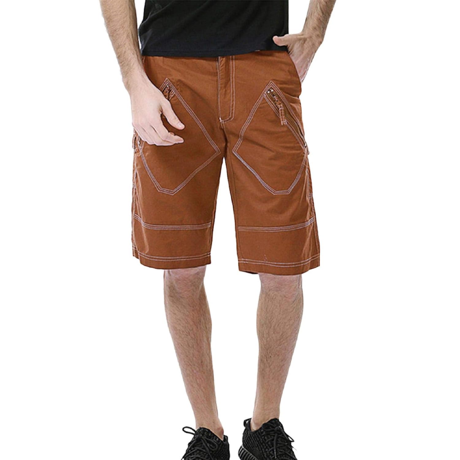 Amazon Com Men Casual Sport Work Cargo Shorts Comfort Elastic