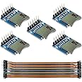 DAOKI 5Pcs TF Micro SD Card Module Memory Shield Module Micro SD Storage Expansion Board Mini Micro SD TF Card with Pins for Arduino ARM AVR with Dupont Wire